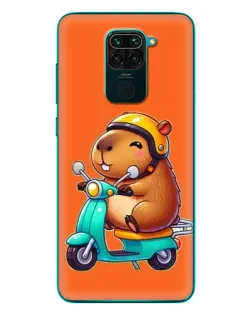 Чохол для Xiaomi Redmi 10X з картинкою «Капібара на скутері»