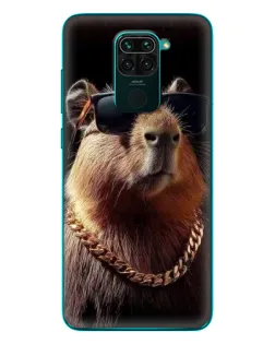 Чохол для Xiaomi Redmi 10X з картинкою «Капібара золотий ланцюг»