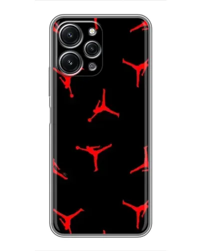 Чехол для Xiaomi Redmi 12 (5G) с картинкой «Jordan Red Pattern»