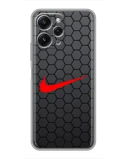 Чехол для Xiaomi Redmi 12 (5G) с картинкой «Nike — карбоновая сетка» Чехол для Xiaomi Redmi 12 (5G) с картинкой «Nike — карбоновая сетка»