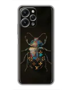 Чехол для Xiaomi Redmi 12 (5G) с картинкой «LV — мраморный принт»