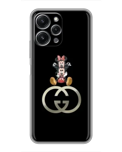 Чехол для Xiaomi Redmi 12 (5G) с картинкой «Минни Маус на лого»