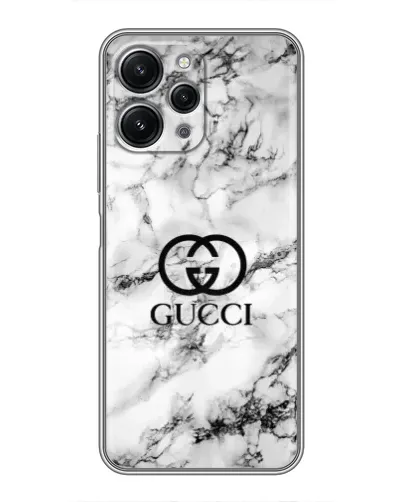 Чехол для Xiaomi Redmi 12 (5G) с картинкой «Gucci — мраморный шик»