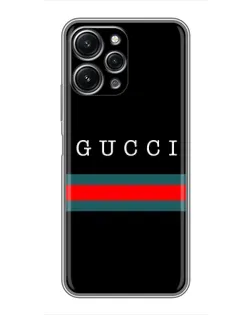 Чехол для Xiaomi Redmi 12 (5G) с картинкой «Gucci — красный пояс»