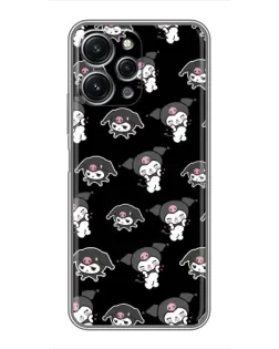 Чехол для Xiaomi Redmi 12 (5G) с картинкой «Черный паттерн Kuromi» Чехол для Xiaomi Redmi 12 (5G) с картинкой «Черный паттерн Kuromi»