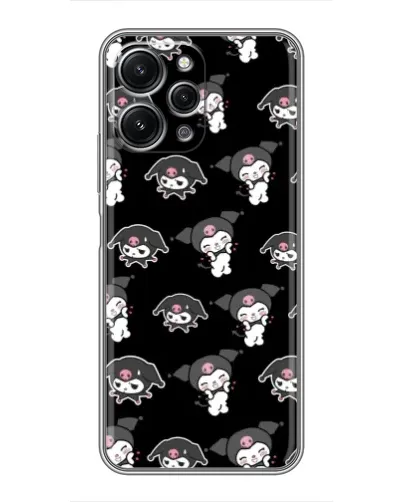 Чехол для Xiaomi Redmi 12 (5G) с картинкой «Черный паттерн Kuromi» Чехол для Xiaomi Redmi 12 (5G) с картинкой «Черный паттерн Kuromi»