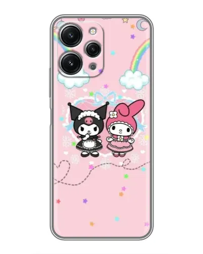 Чехол для Xiaomi Redmi 12 (5G) с картинкой «My Melody и Kuromi» Чехол для Xiaomi Redmi 12 (5G) с картинкой «My Melody и Kuromi»