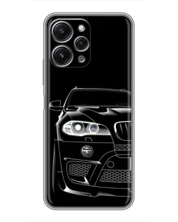 Чехол для Xiaomi Redmi 12 (5G) с картинкой «Темный силуэт BMW»