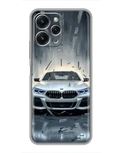 Чехол для Xiaomi Redmi 12 (5G) с картинкой «BMW в свете фар»