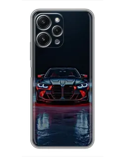 Чехол для Xiaomi Redmi 12 (5G) с картинкой «BMW на мокрой дороге»