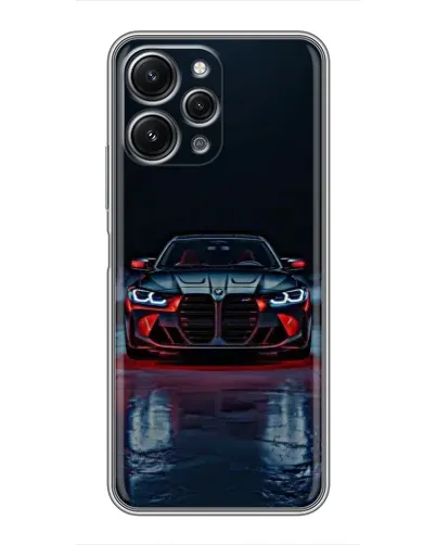 Чехол для Xiaomi Redmi 12 (5G) с картинкой «BMW на мокрой дороге»