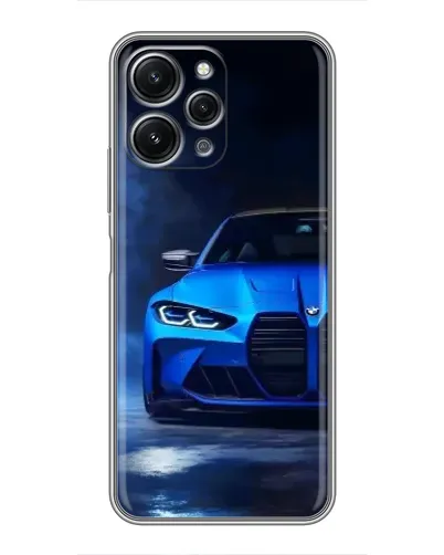 Чехол для Xiaomi Redmi 12 (5G) с картинкой «Голубая BMW M4»