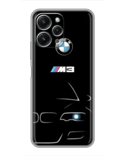 Чехол для Xiaomi Redmi 12 (5G) с картинкой «Минималистичный принт BMW M3»