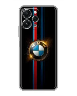 Чехол для Xiaomi Redmi 12 (5G) с картинкой «BMW M-Power неон»
