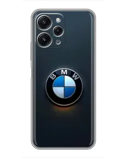 Чехол для Xiaomi Redmi 12 (5G) с картинкой «Логотип BMW — минимализм»