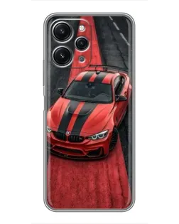 Чехол для Xiaomi Redmi 12 (5G) с картинкой «BMW на красной дорожке»
