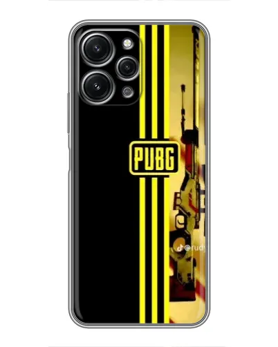 Чехол для Xiaomi Redmi 12 (5G) с картинкой «PUBG — камуфляжный шлем»