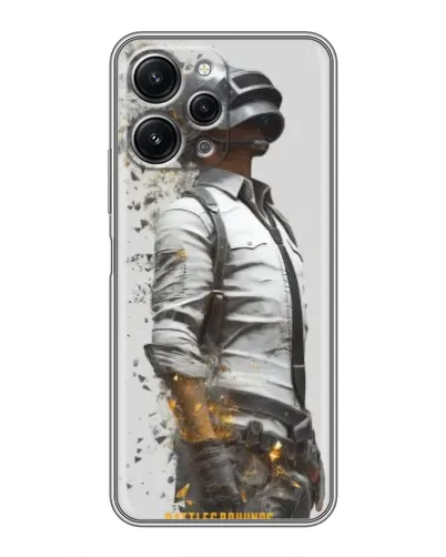 Чехол для Xiaomi Redmi 12 (5G) с картинкой «PUBG — боец в пыли»