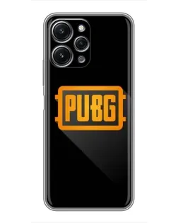 Чехол для Xiaomi Redmi 12 (5G) с картинкой «PUBG — рамка лого»