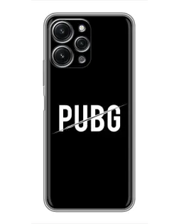 Чехол для Xiaomi Redmi 12 (5G) с картинкой «PUBG — белый логотип»