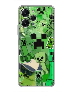 Чехол для Xiaomi Redmi 12 (5G) с картинкой «Криперы Minecraft»