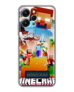 Чехол для Xiaomi Redmi 12 (5G) с картинкой «Minecraft герои игры»