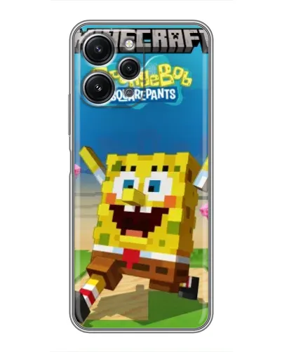 Чехол для Xiaomi Redmi 12 (5G) с картинкой «Губка Боб Minecraft» Чехол для Xiaomi Redmi 12 (5G) с картинкой «Губка Боб Minecraft»