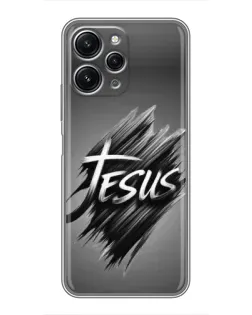 Чехол для Xiaomi Redmi 12 (5G) с картинкой «Надпись Jesus Graffiti»