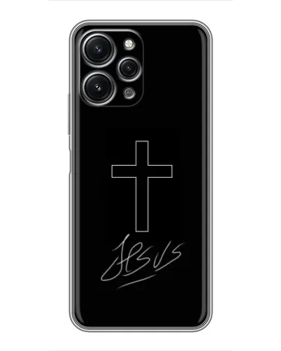 Чехол для Xiaomi Redmi 12 (5G) с картинкой «Графический крест Jesus» Чехол для Xiaomi Redmi 12 (5G) с картинкой «Графический крест Jesus»