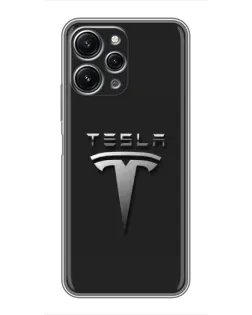 Чехол для Xiaomi Redmi 12 (5G) с картинкой «Стальной логотип Tesla» Чехол для Xiaomi Redmi 12 (5G) с картинкой «Стальной логотип Tesla»