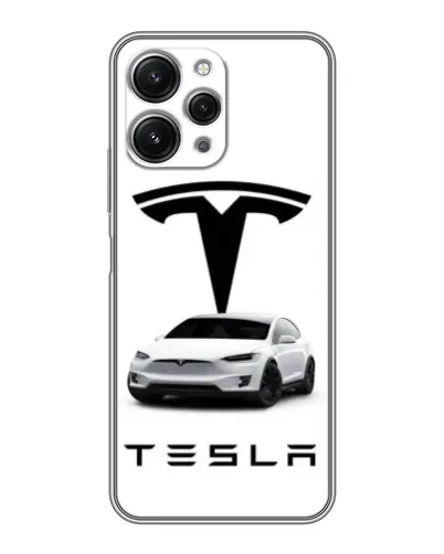 Чехол для Xiaomi Redmi 12 (5G) с картинкой «Tesla White Style» Чехол для Xiaomi Redmi 12 (5G) с картинкой «Tesla White Style»
