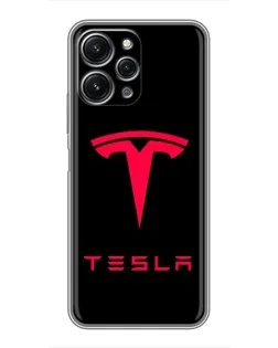 Чехол для Xiaomi Redmi 12 (5G) с картинкой «Tesla Red Logo» Чехол для Xiaomi Redmi 12 (5G) с картинкой «Tesla Red Logo»