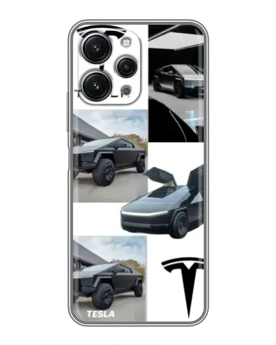 Чехол для Xiaomi Redmi 12 (5G) с картинкой «Коллаж Cybertruck Tesla» Чехол для Xiaomi Redmi 12 (5G) с картинкой «Коллаж Cybertruck Tesla»