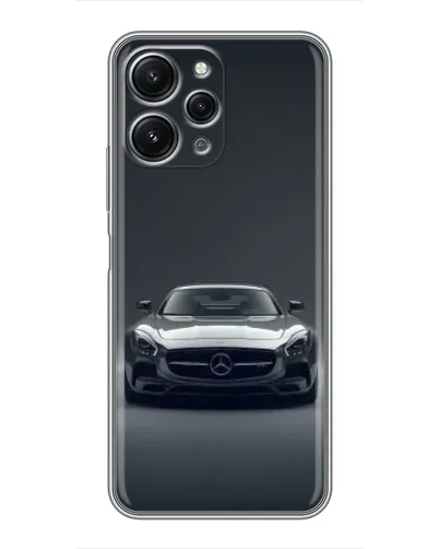 Чехол для Xiaomi Redmi 12 (5G) с картинкой «Mercedes на черном»