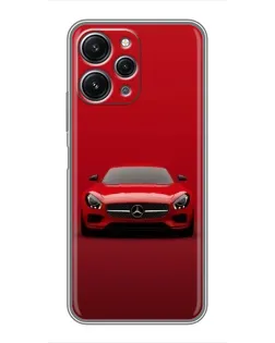 Чехол для Xiaomi Redmi 12 (5G) с картинкой «Красный Mercedes AMG»