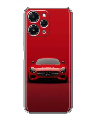 Чехол для Xiaomi Redmi 12 (5G) с картинкой «Красный Mercedes AMG»