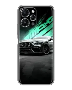 Чехол для Xiaomi Redmi 12 (5G) с картинкой «Темный Mercedes AMG»