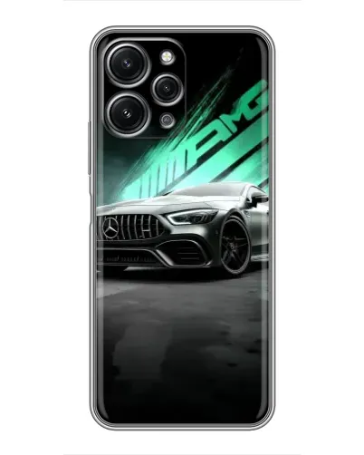 Чехол для Xiaomi Redmi 12 (5G) с картинкой «Темный Mercedes AMG»
