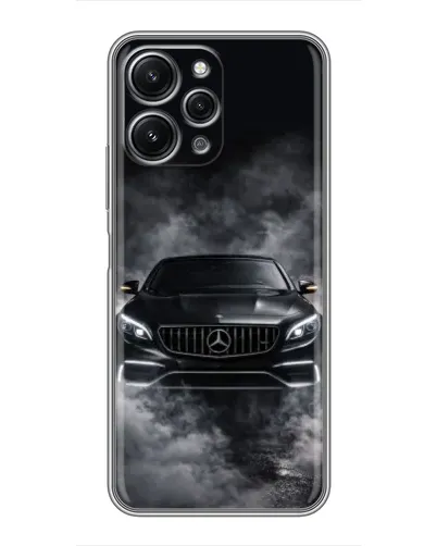 Чехол для Xiaomi Redmi 12 (5G) с картинкой «Mercedes в дыму»