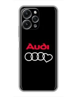 Чехол для Xiaomi Redmi 12 (5G) с картинкой «Логотип Audi Heart»
