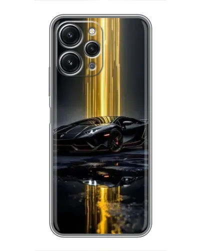Чехол для Xiaomi Redmi 12 (5G) с картинкой «Ночной Lamborghini драйв»