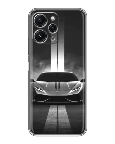 Чехол для Xiaomi Redmi 12 (5G) с картинкой «Lamborghini симметрия дорог»