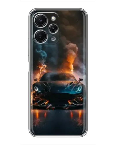 Чехол для Xiaomi Redmi 12 (5G) с картинкой «Lamborghini дымная эстетика»