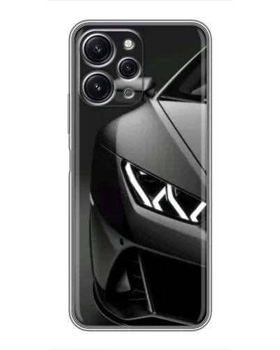 Чехол для Xiaomi Redmi 12 (5G) с картинкой «Lamborghini фары детализация»