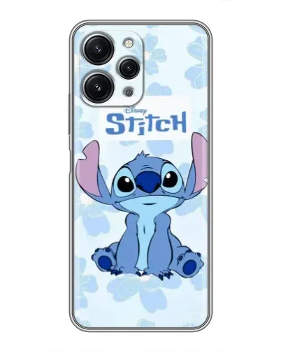 Чехол для Xiaomi Redmi 12 (5G) с картинкой «Stitch среди цветов»