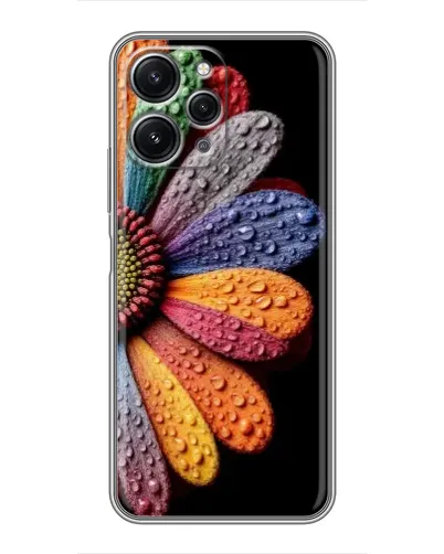 Чехол для Xiaomi Redmi 12 (5G) с картинкой «Радужный цветок»