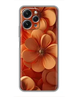 Чехол для Xiaomi Redmi 12 (5G) с картинкой «Оранжевый макро цветок»