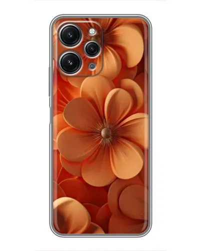 Чехол для Xiaomi Redmi 12 (5G) с картинкой «Оранжевый макро цветок»