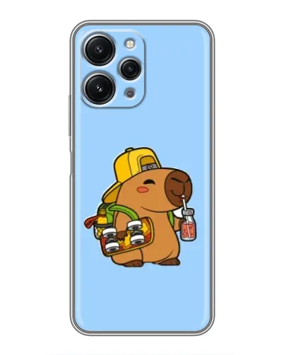 Чехол для Xiaomi Redmi 12 (5G) с картинкой «Капибара на скейте»