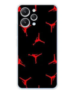 Чехол для Xiaomi Redmi 12 с картинкой «Jordan Red Pattern»